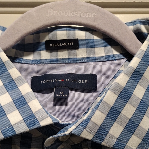 Tommy Hilfiger size 18/xxl blue white plaid - Picture 2 of 11
